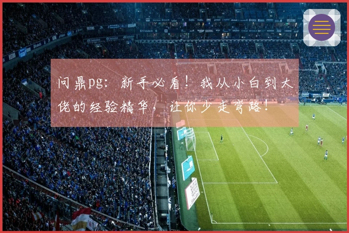 问鼎pg：新手必看！我从小白到大佬的经验精华，让你少走弯路！